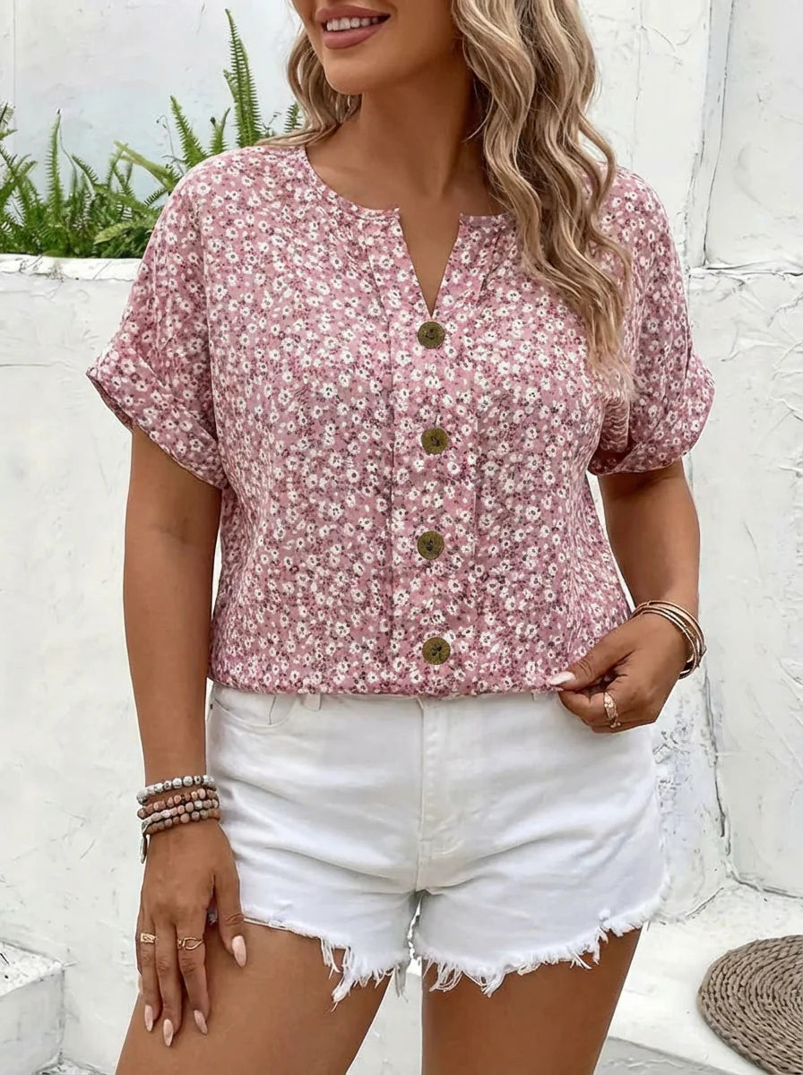 Verna | Chic Floral Print Blouse