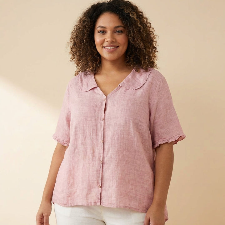 Kristi | Vintage Blouse with Button Detail