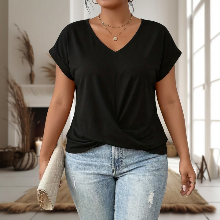 Elle | Casual Sweetheart Neck T-Shirt