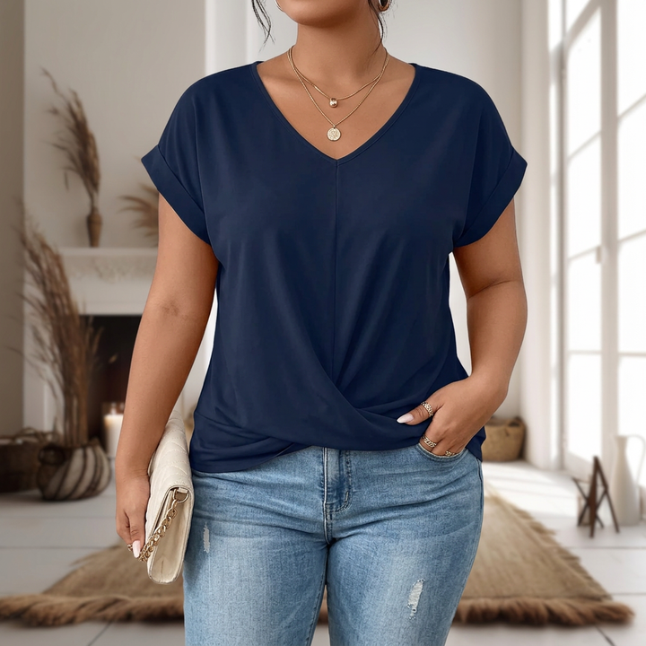 Elle | Casual Sweetheart Neck T-Shirt