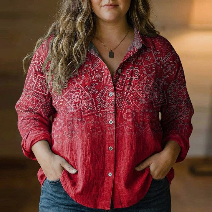 Rebecca | Bohemian Pattern Vintage Blouse