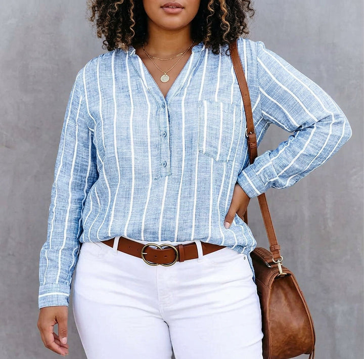 Candace | Striped Casual Blouse