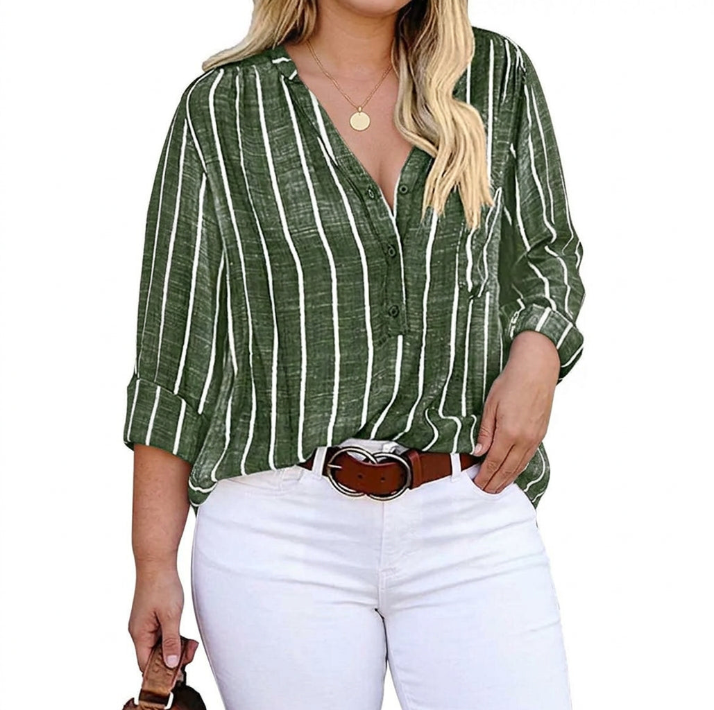 Candace | Striped Casual Blouse