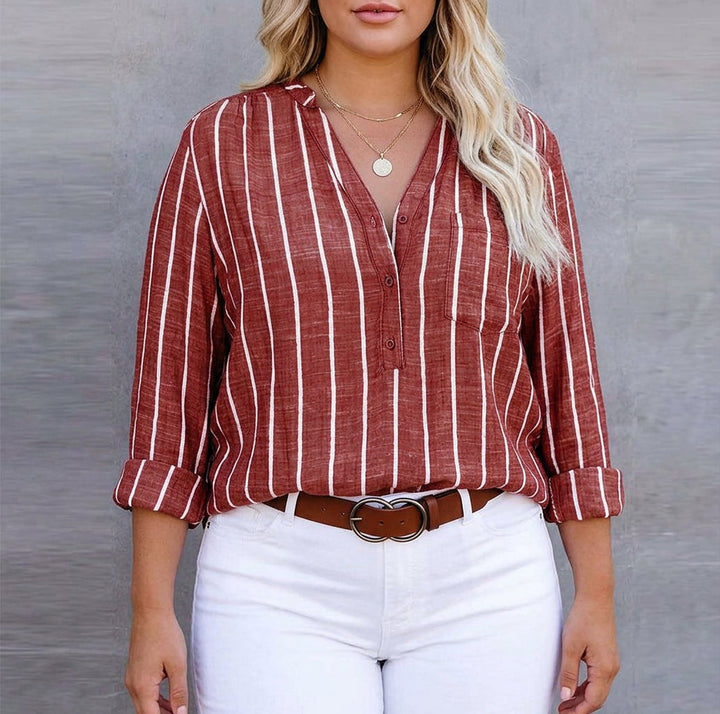 Candace | Striped Casual Blouse
