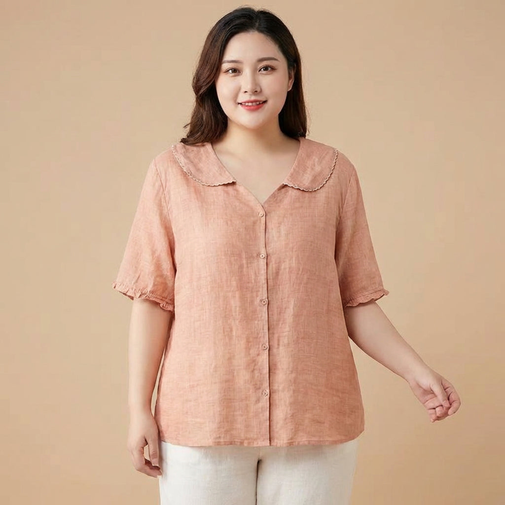 Kristi | Vintage Blouse with Button Detail