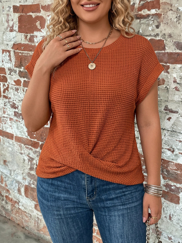 Sylvia | Waffle Knit Casual Tee