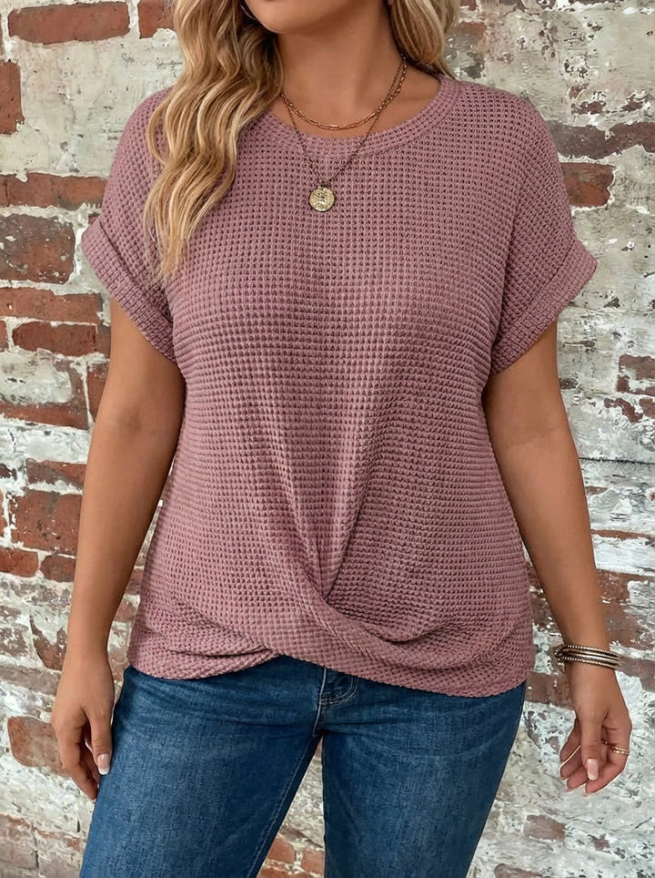 Sylvia | Waffle Knit Casual Tee