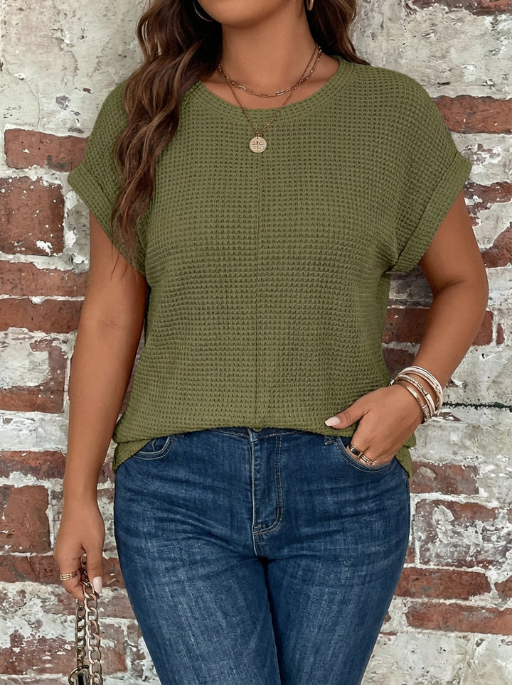 Sylvia | Waffle Knit Casual Tee