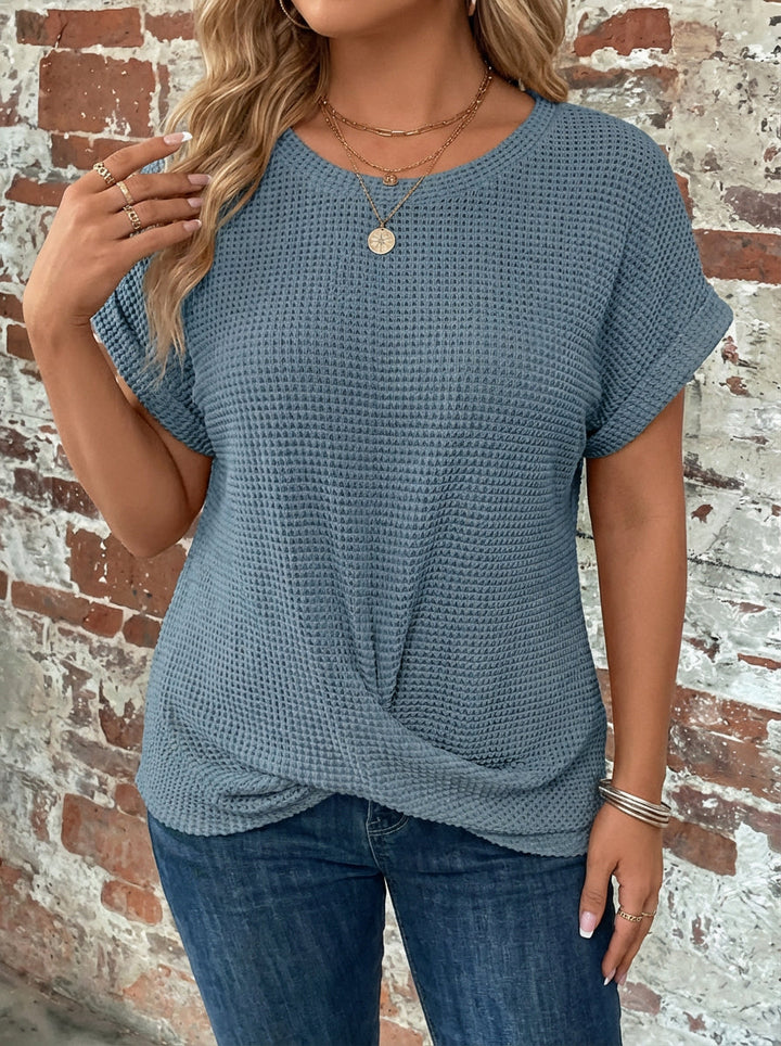 Sylvia | Waffle Knit Casual Tee