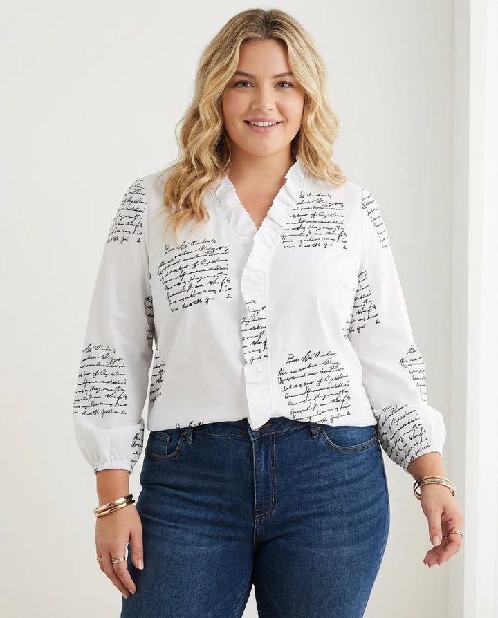 Enola | Feminine Blouse with Playful Ruffles