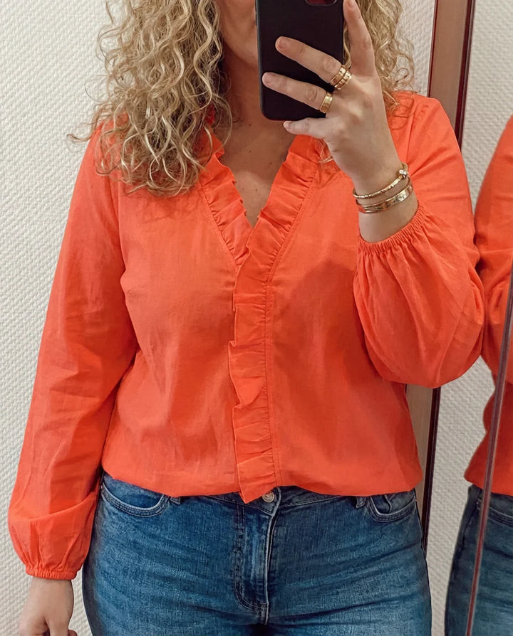 Enola | Feminine Blouse with Playful Ruffles