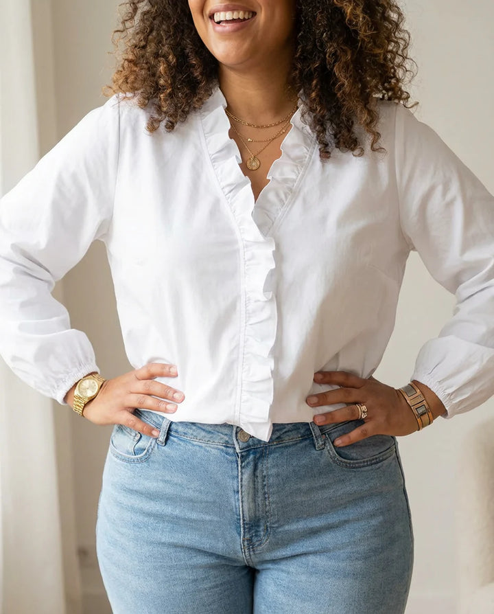 Enola | Feminine Blouse with Playful Ruffles