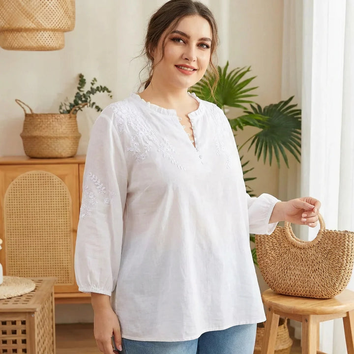 Suzanne | Floral Button-Front Blouse