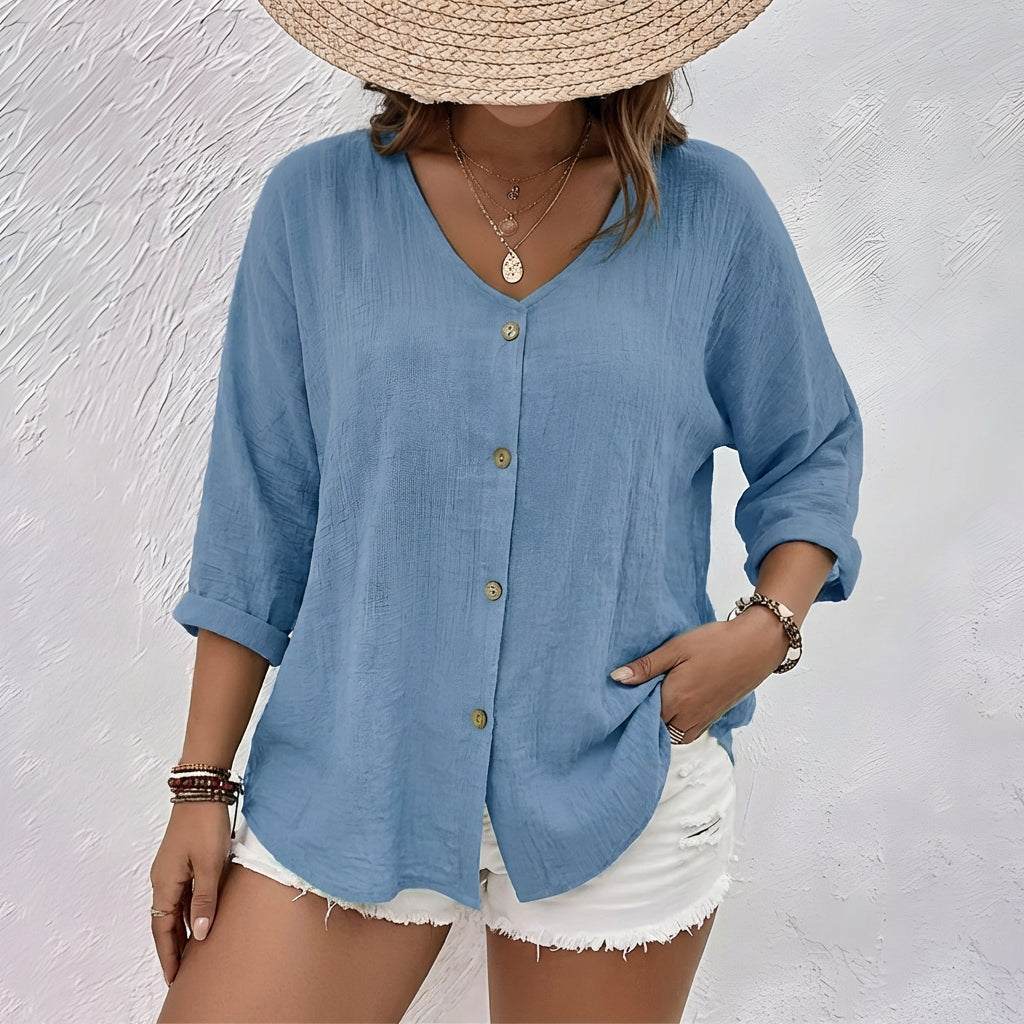 Marcia | Relaxed Button-Up Blouse