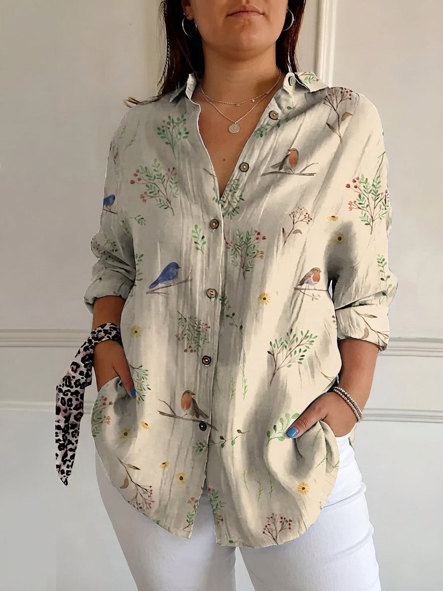 Avril | Chic Blouse with Whimsical Prints